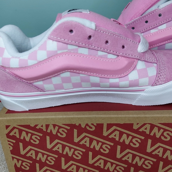 Vans Pink Knu Skool Prism Pink Checkered Women's Sneakers Size 6.5 Brand New - Picture 12 of 16